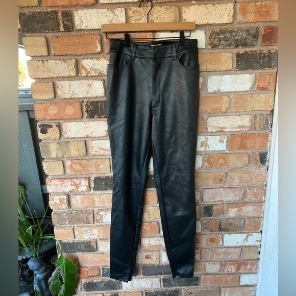 House of CB Faux Leather Pants high rise